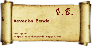 Veverka Bende névjegykártya
